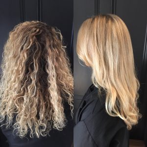 Hair before and after